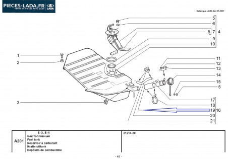 Fuel tank drop